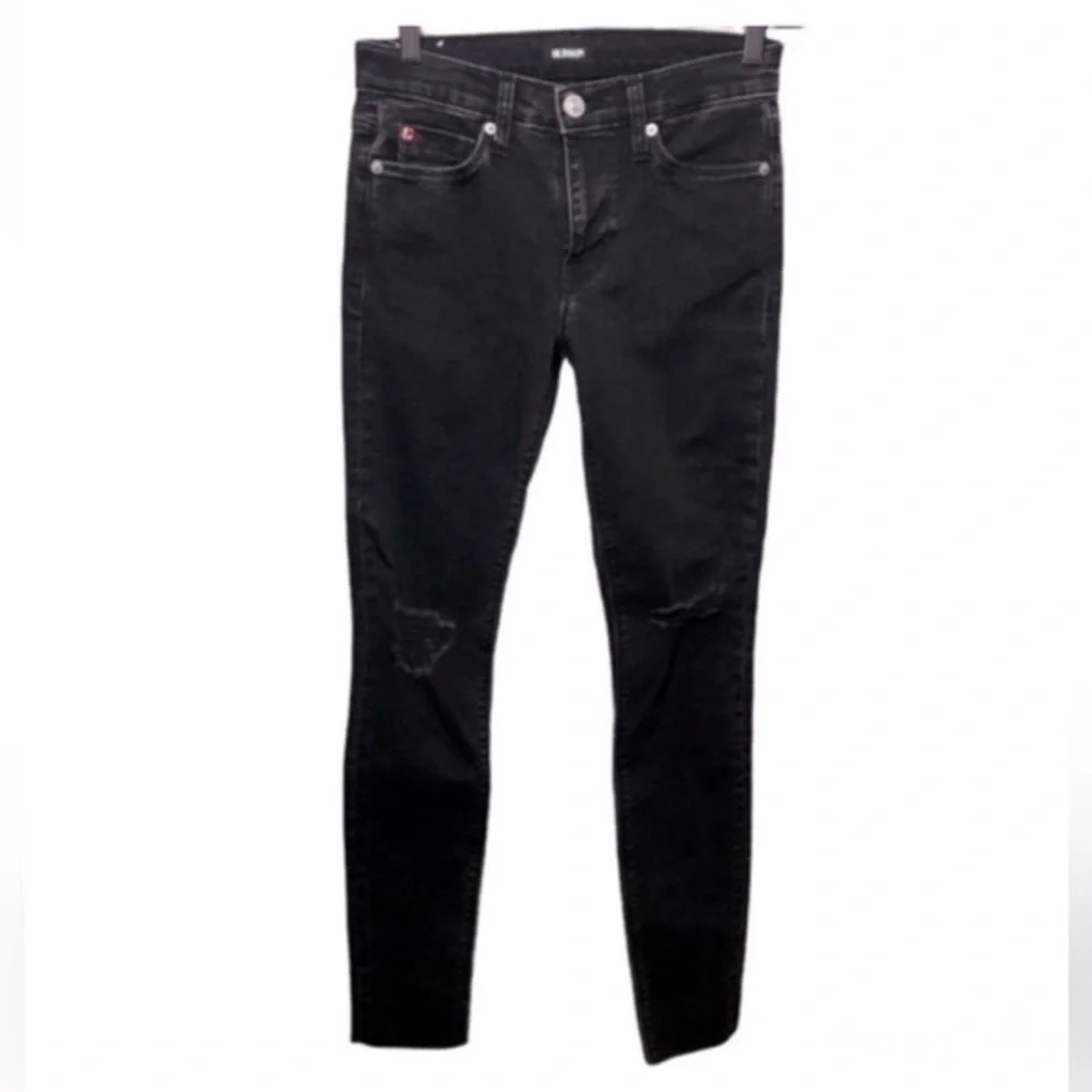 HUDSON “ Natalie” Distressed Super Skinny Jeans